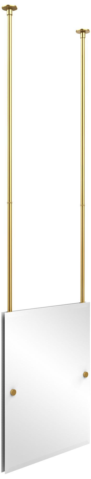 Avondale Ceiling-Hung Polished Brass 21" x 26" Mirror