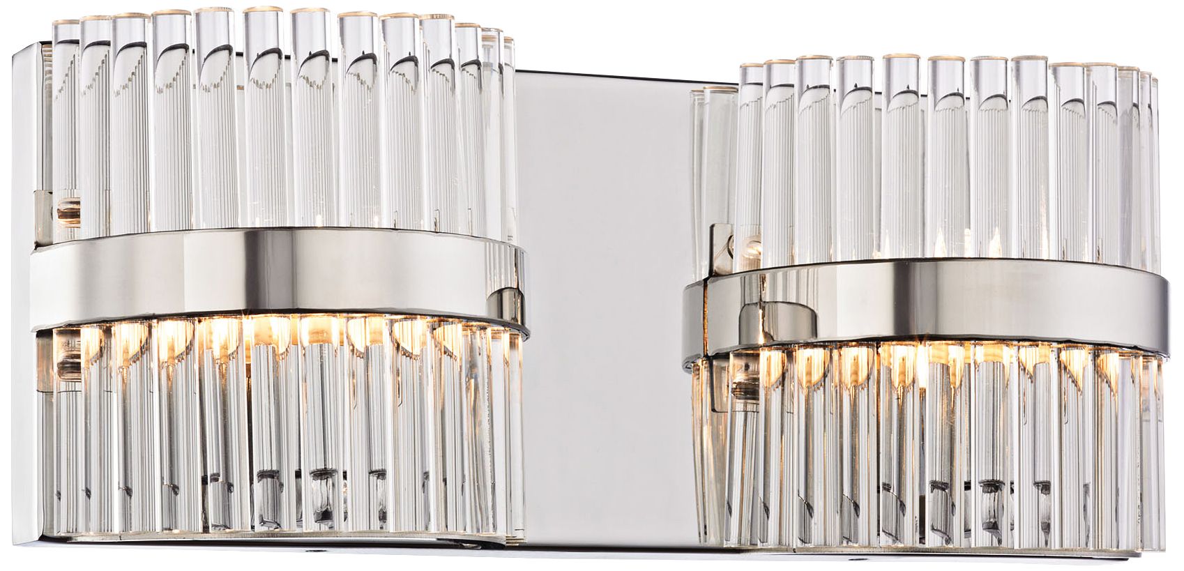 Nescott 5" High Polished Chrome 2-Light Wall Sconce