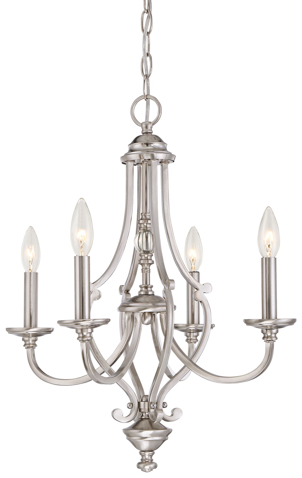 Savannah Row 20"W Brushed Nickel 4Light Chandelier 9W300 Lamps Plus