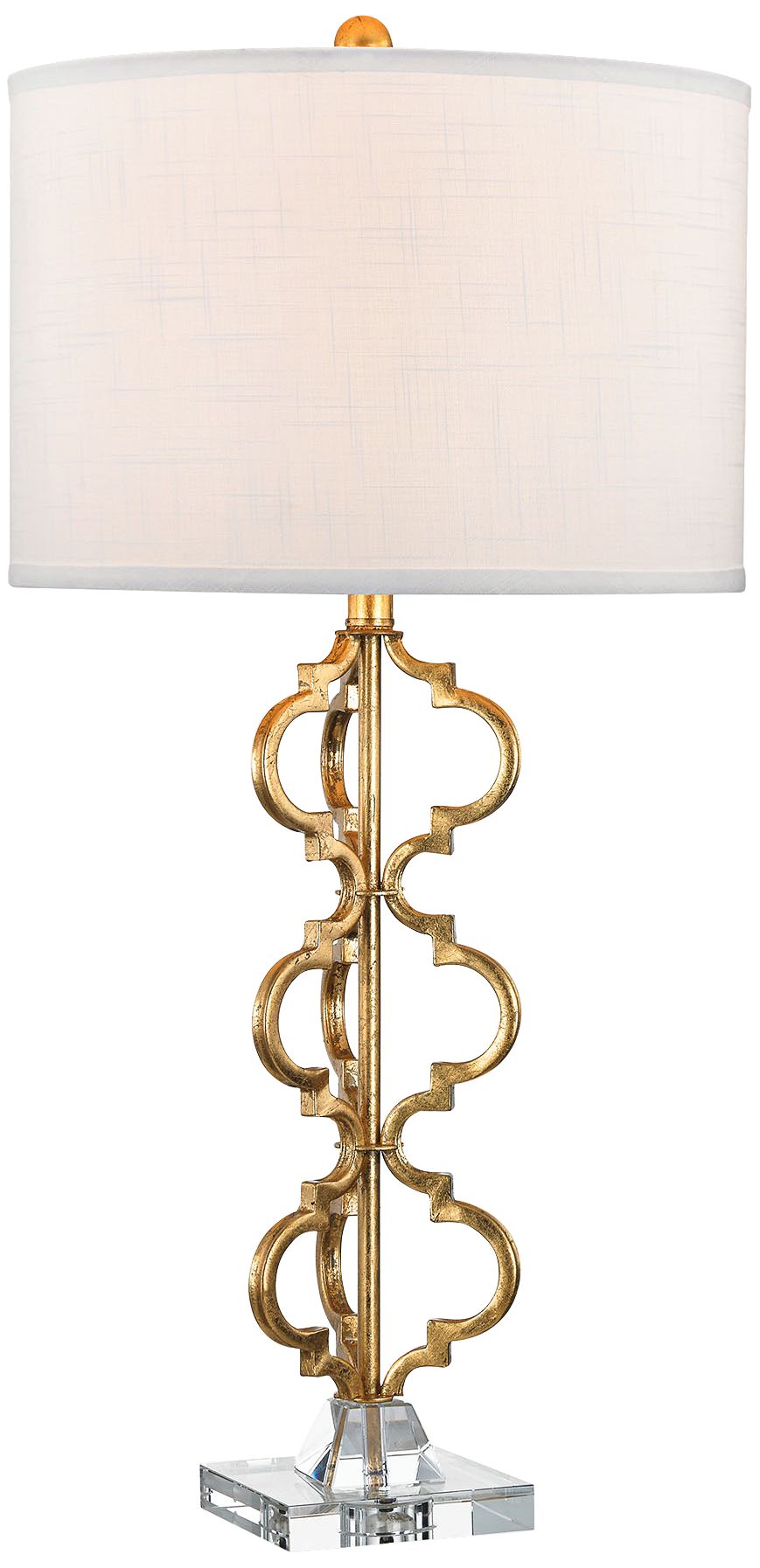 Castile Gold Leaf Stacked Curve Metal Table Lamp