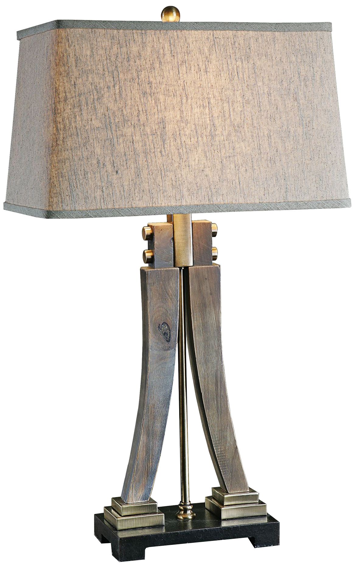 Uttermost Yerevan Distressed Wood Sculptural Table Lamp 9W444
