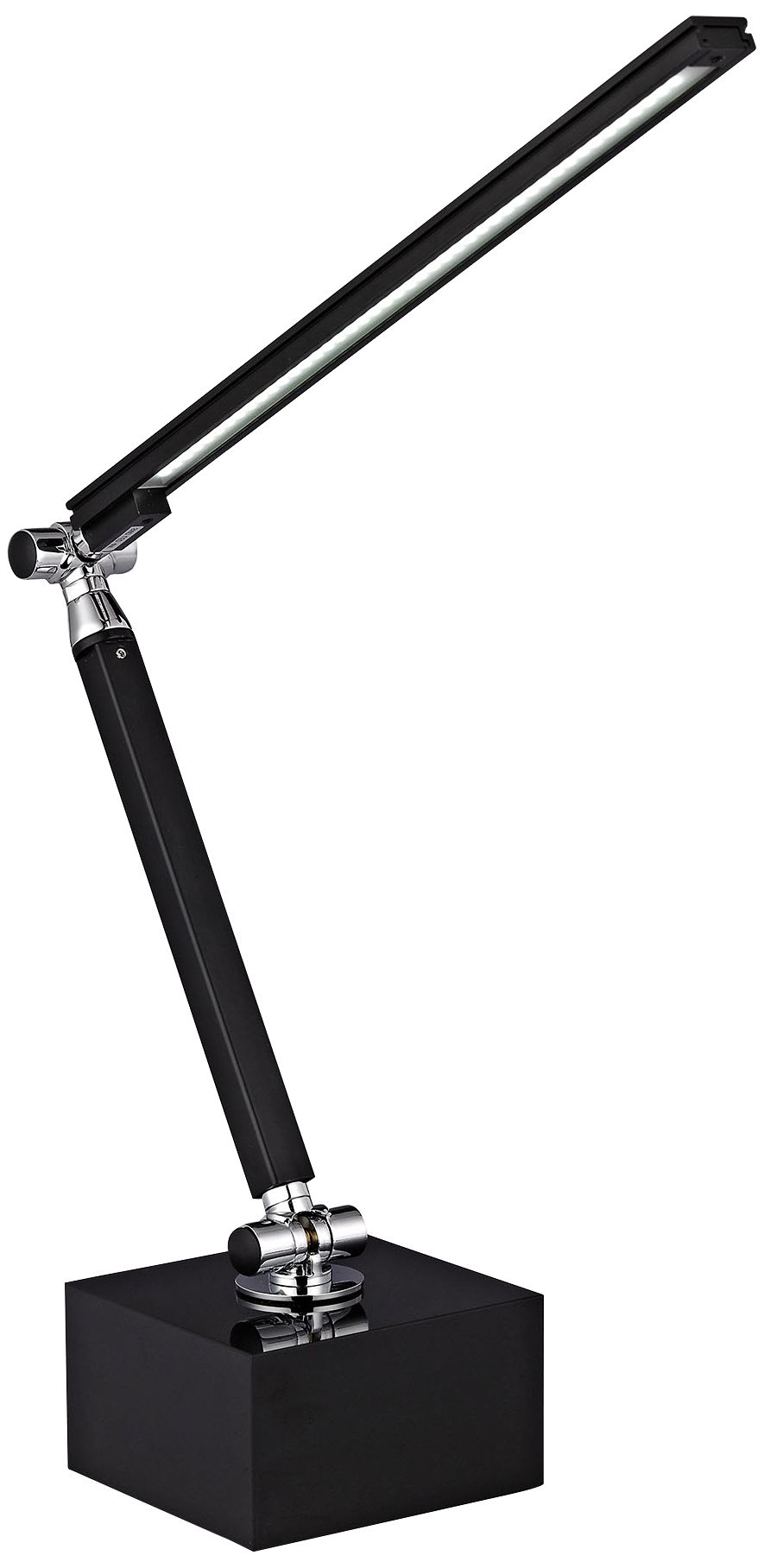 Fernando Tilting Bar Black and Chrome LED Task Lamp