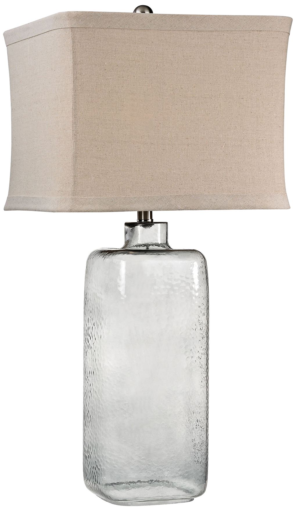 Franklin Hammered Gray Clear Glass Table Lamp