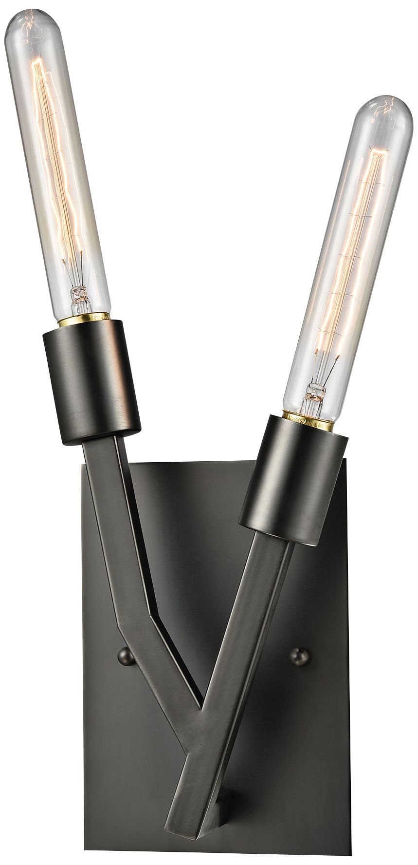 Freeform 11" High Aged Black Nickel 2-Light Wall Sconce