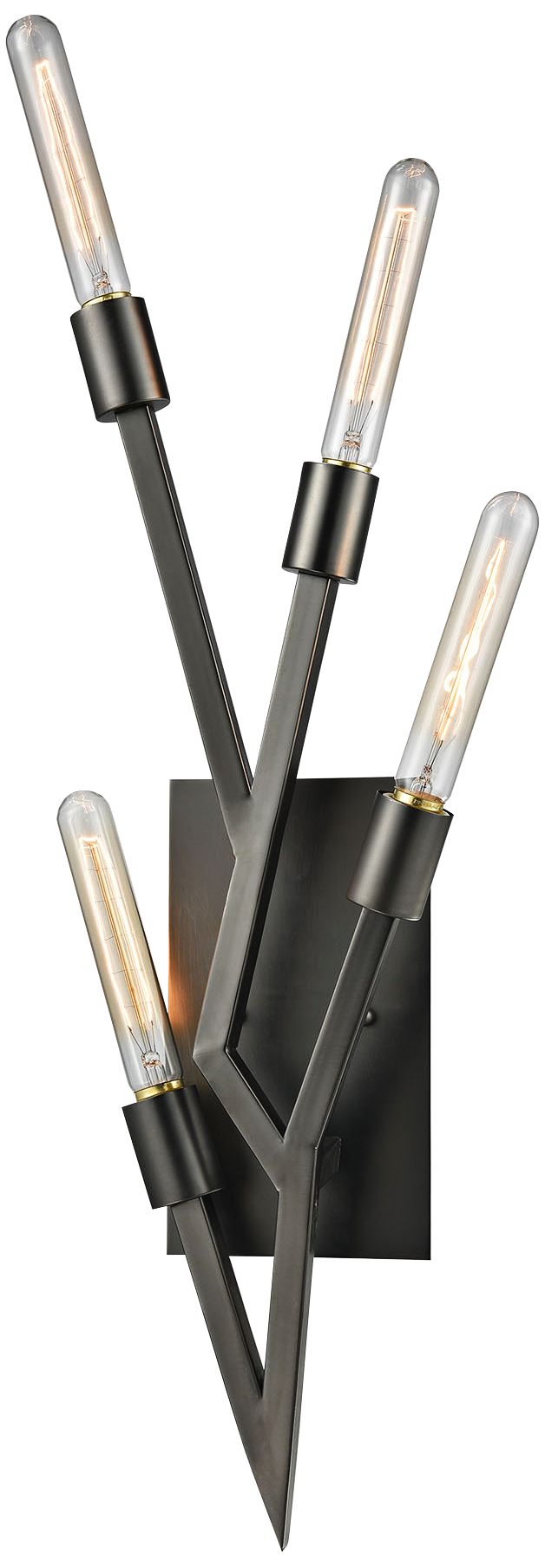 Freeform 26" High Aged Black Nickel 4-Light Wall Sconce