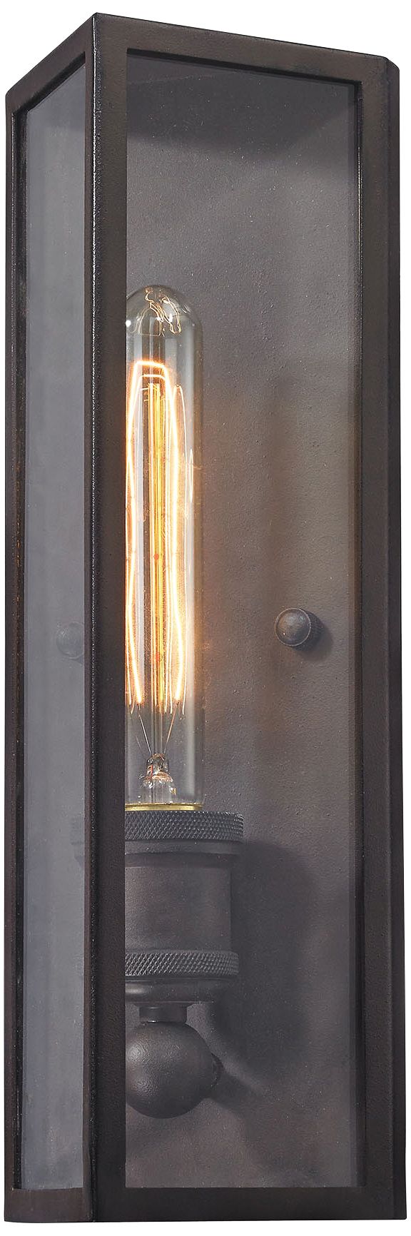 Chasebrook 14" High Clay Iron Pocket Wall Sconce