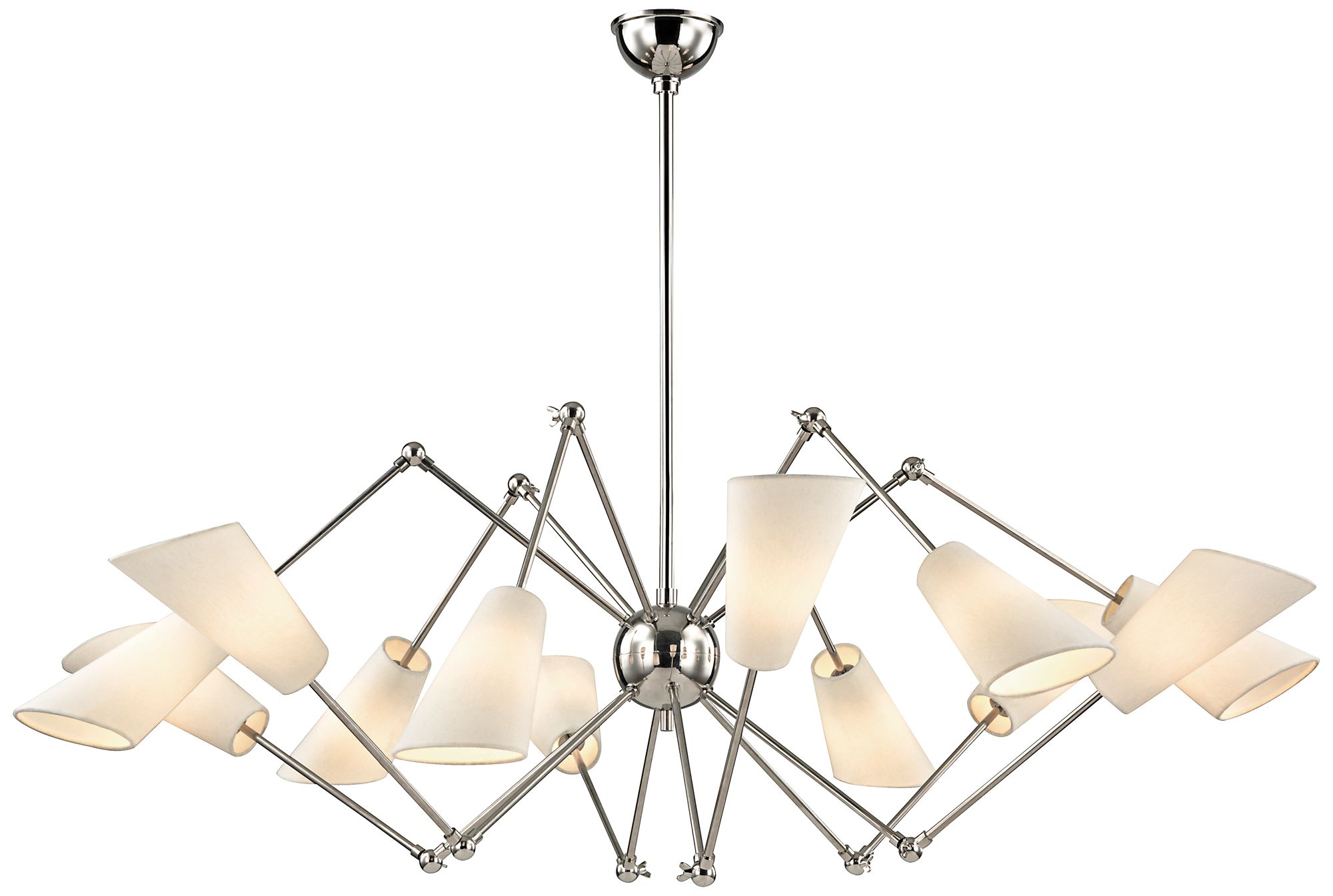 Hudson Valley Buckingham 54"W Polished Nickel Chandelier