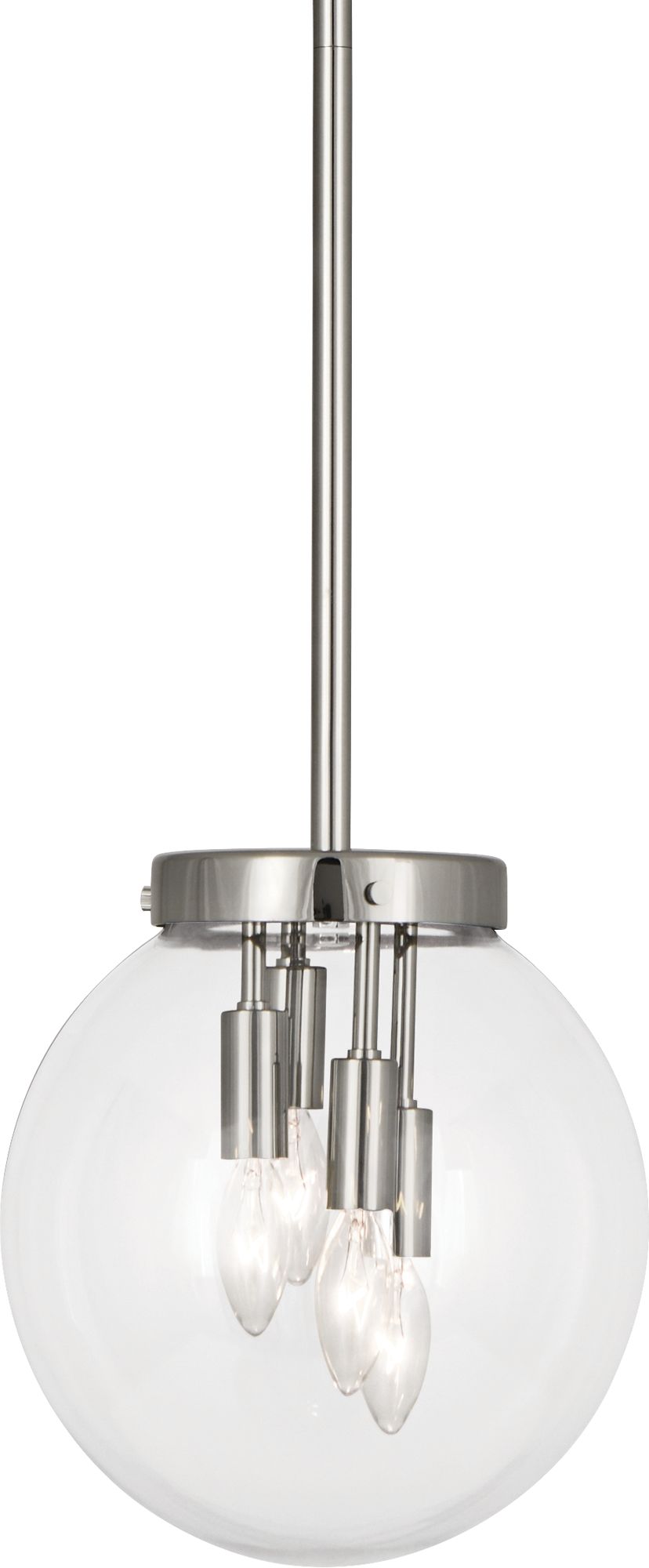 Robert Abbey Zoltar 10" Wide Polished Nickel Mini Pendant