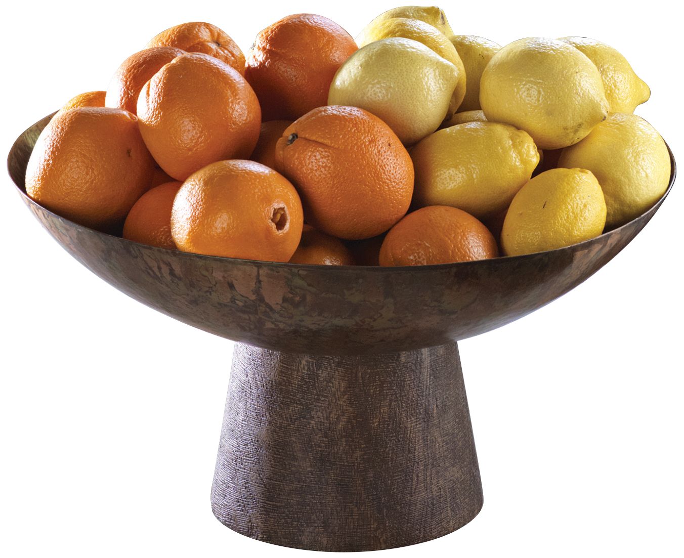 Totem 16" Wide Dark Walnut Steel Large Bowl