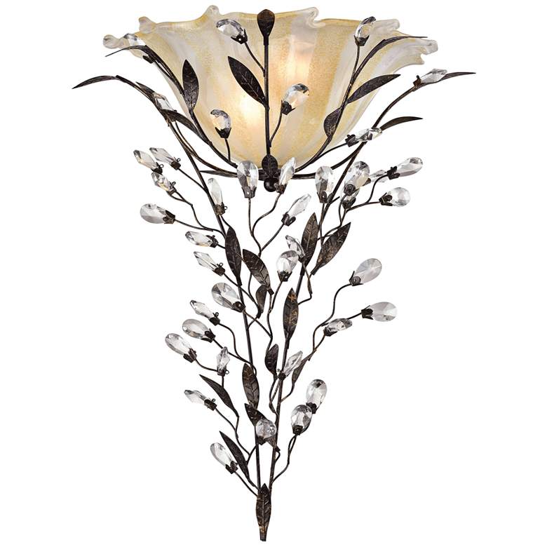 Circeo 22&quot; High Crystal Flower Wall Sconce by Elk Lighting