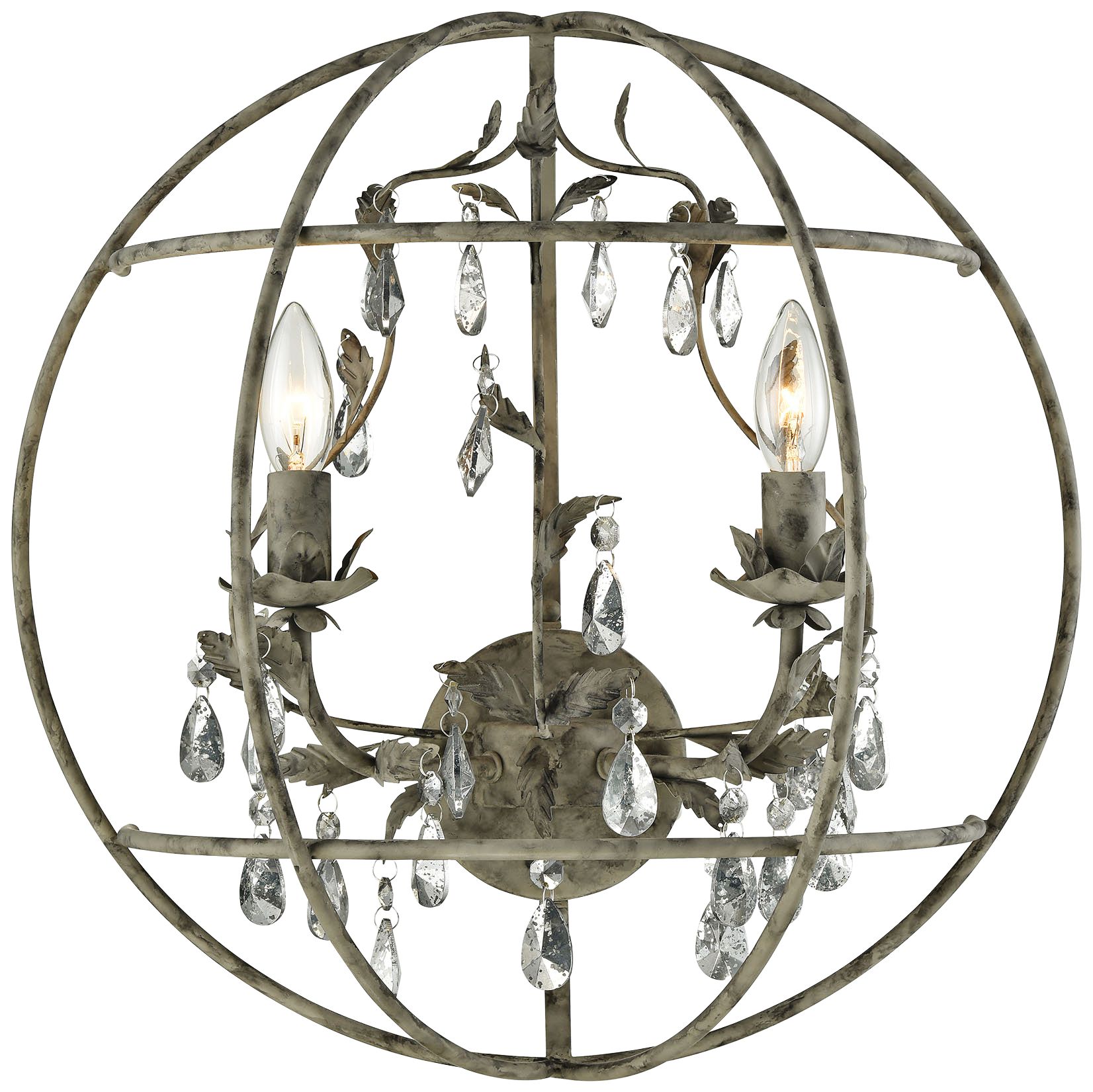 Bridget 19" High Marble Gray 2-Light Wall Sconce