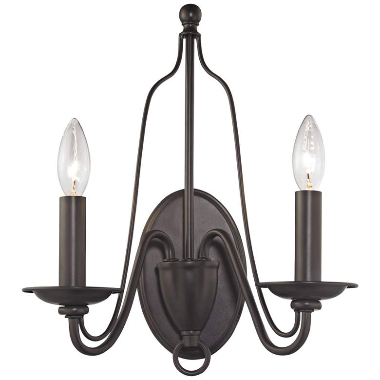 Monroe 15&quot; High Oil Rubbed Bronze 2-Light Wall Sconce