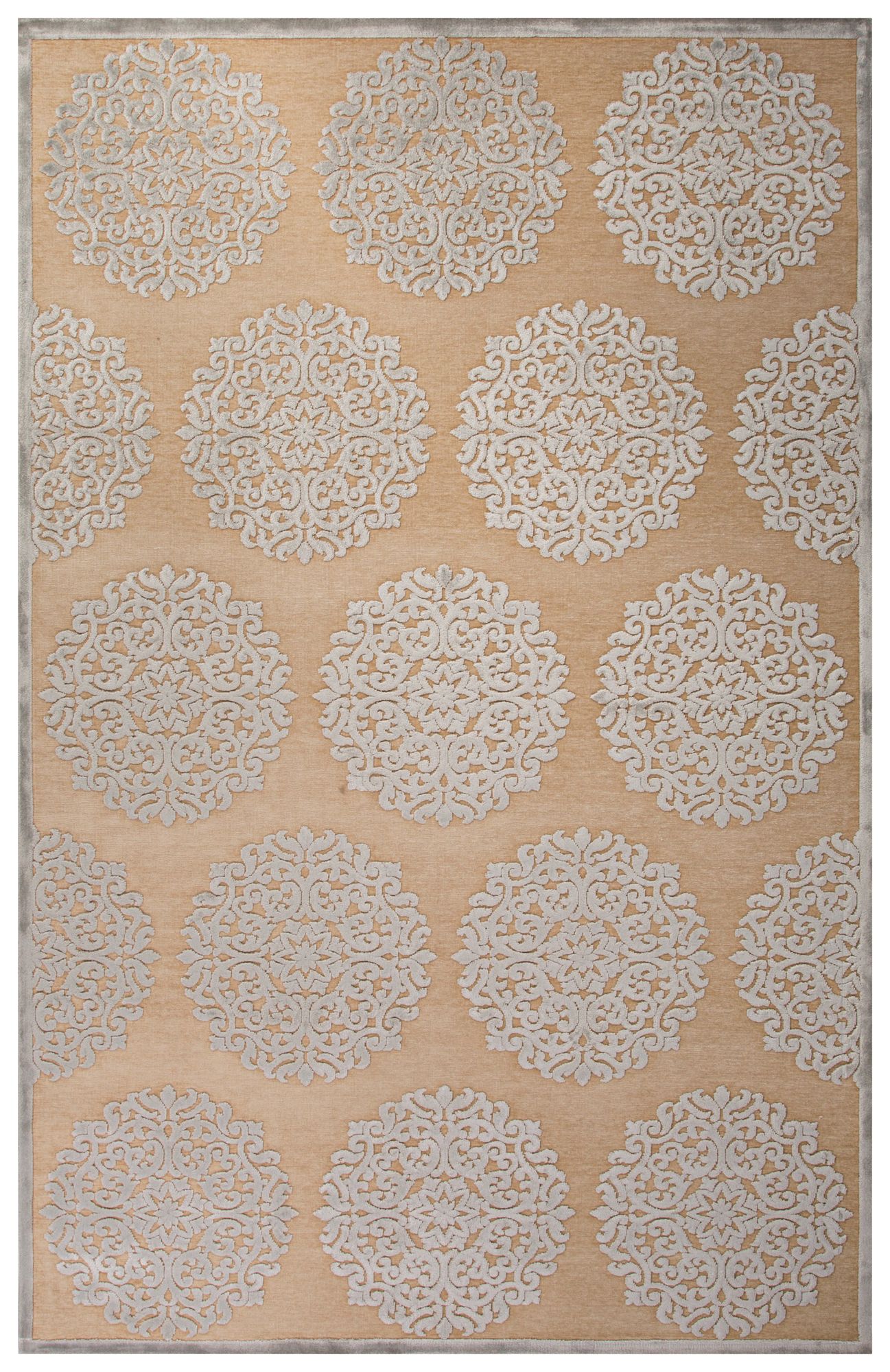 Jaipur Fables RUG128762 2'x3' Ivory Medallion Rectangle Area Rug