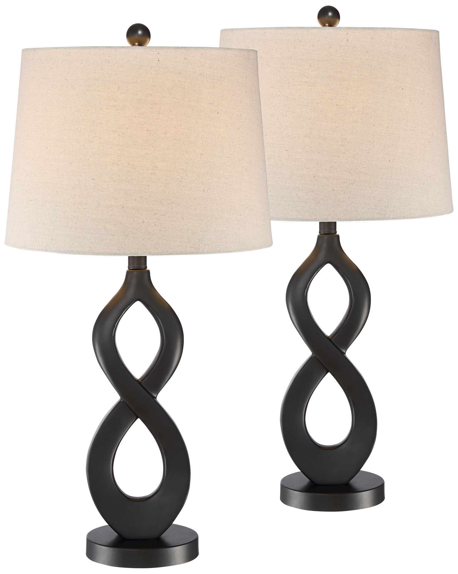 set of 2 bedside lamps