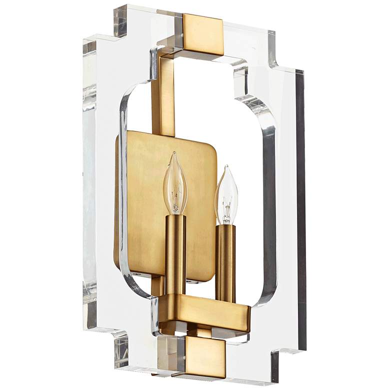 Quorum Broadway 15" High 2-Light Aged Brass Wall Sconce ... Quorum Broadway 15" High 2-Light Aged Brass Wall Sconce ... on Aged Brass Wall Sconce id=67948