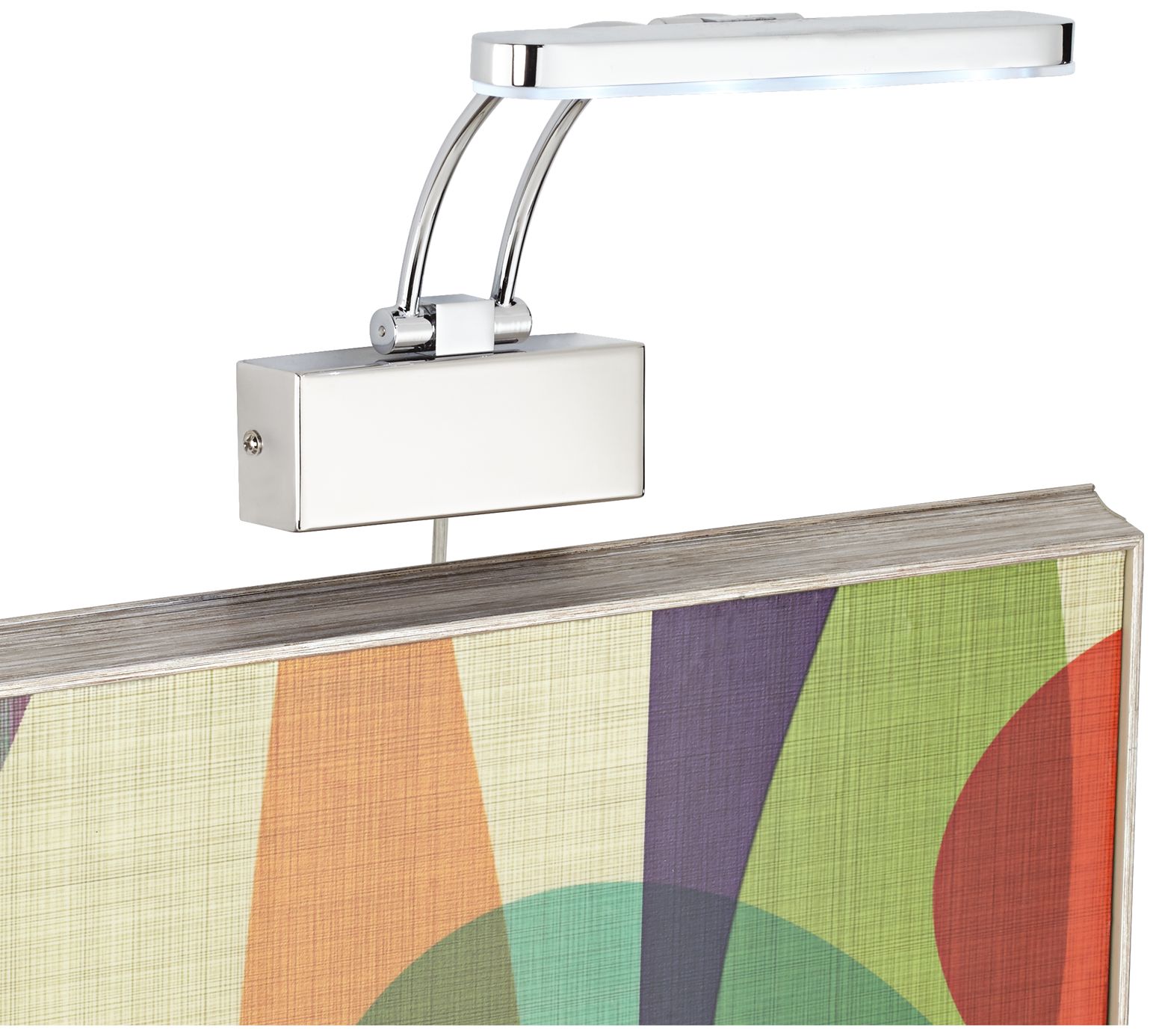 7 1/2" Wide Chrome Direct Wire LED Picture Light