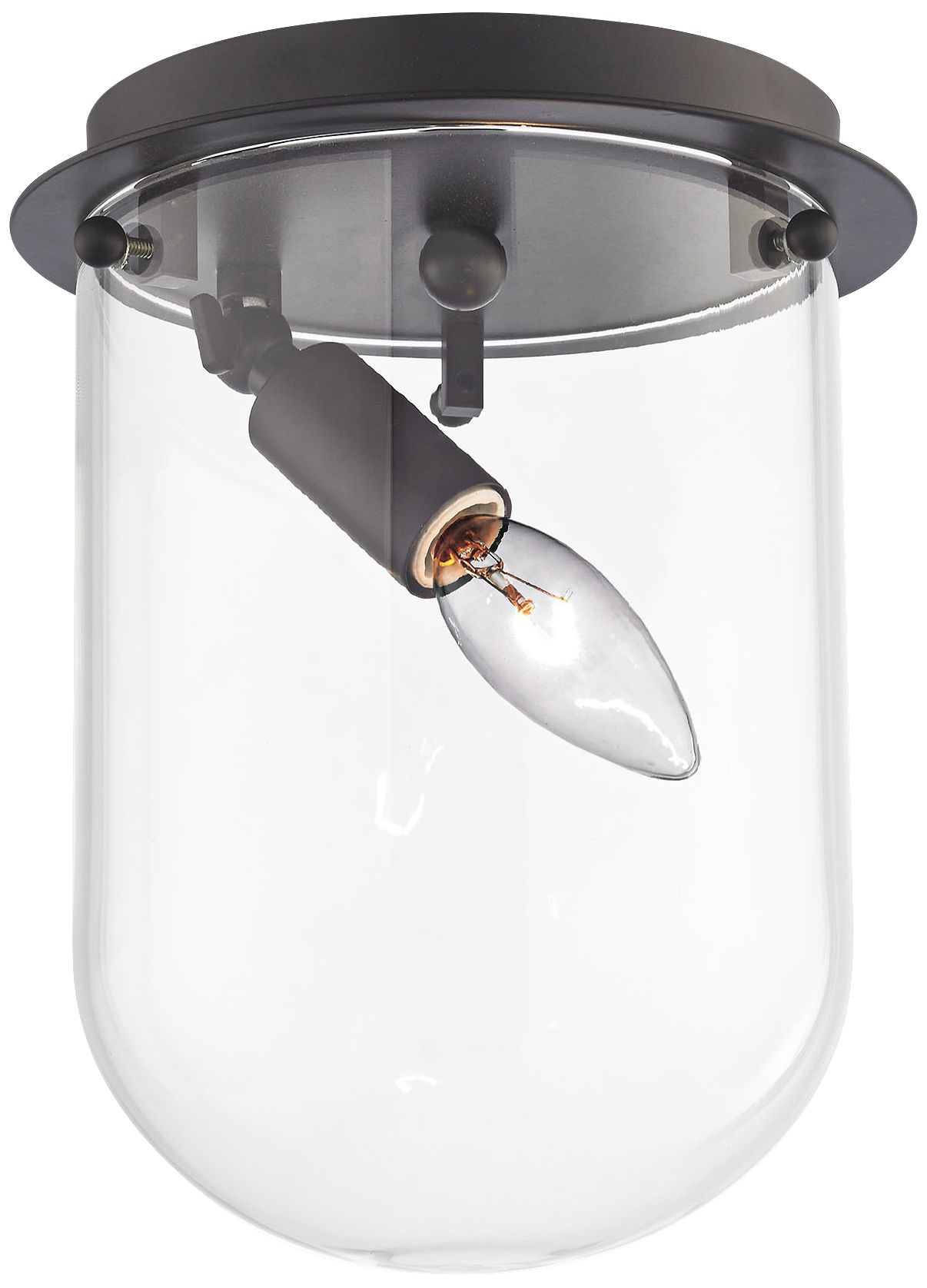 Lightway 7" Wide Oil Rubbed Bronze 1-Light Ceiling Light