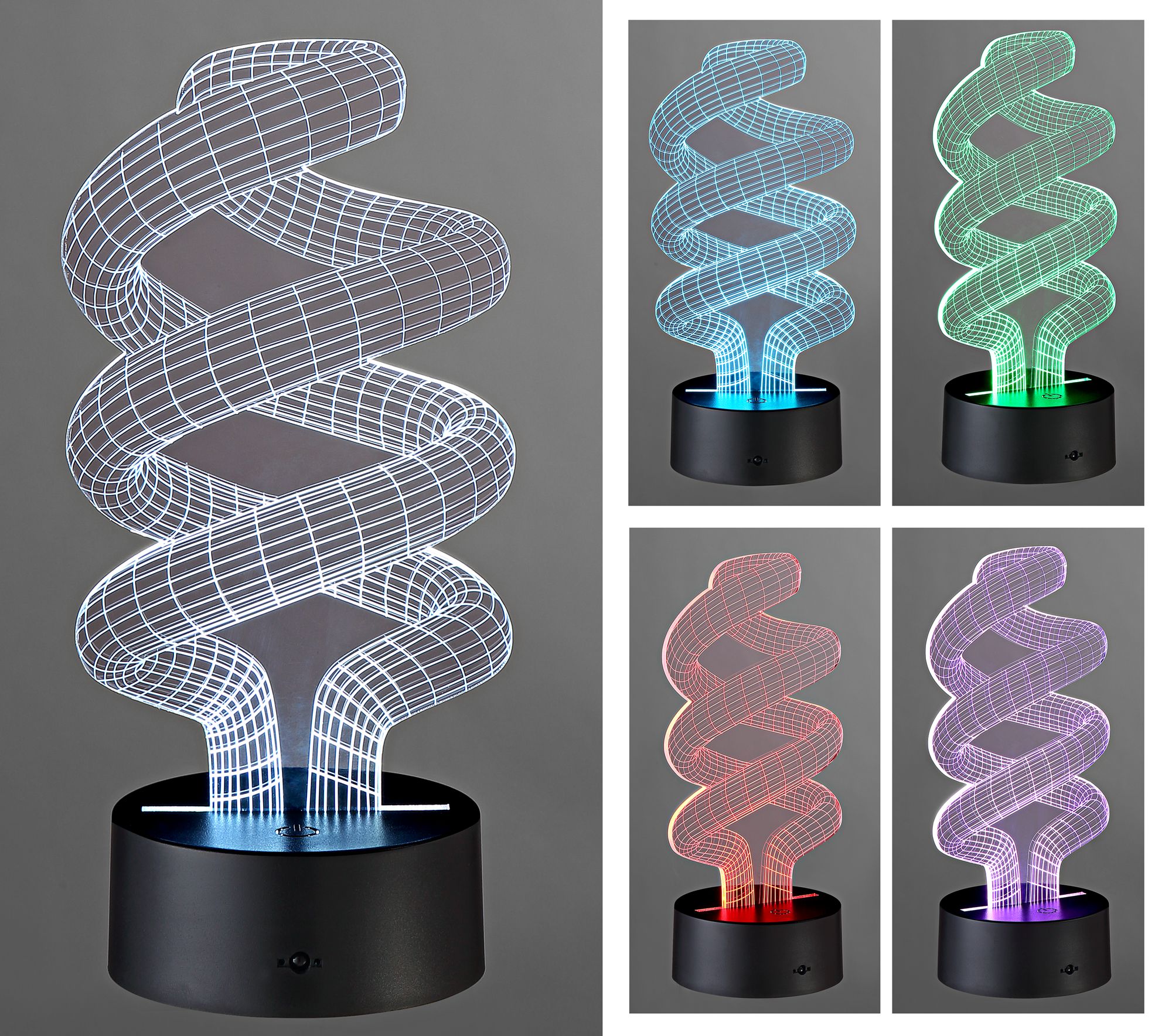 3D Illusion 8 1/2" High LED Spiral Novelty Accent Lamp