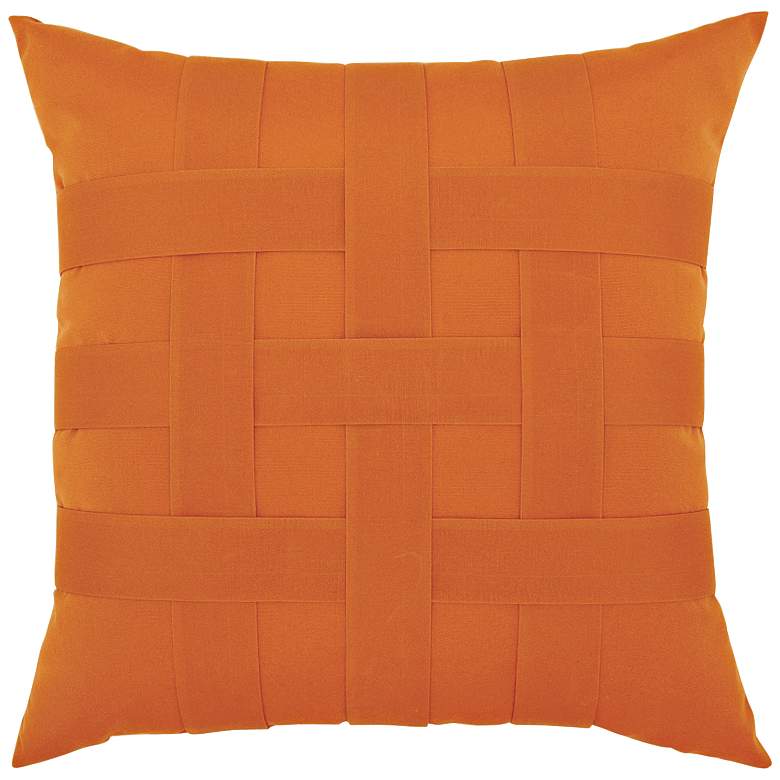 Basketweave Tuscan 20&quot; Square Indoor-Outdoor Pillow