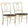 Napoleon Cherry and Buttermilk Wood Dining Chairs - Set of 2
