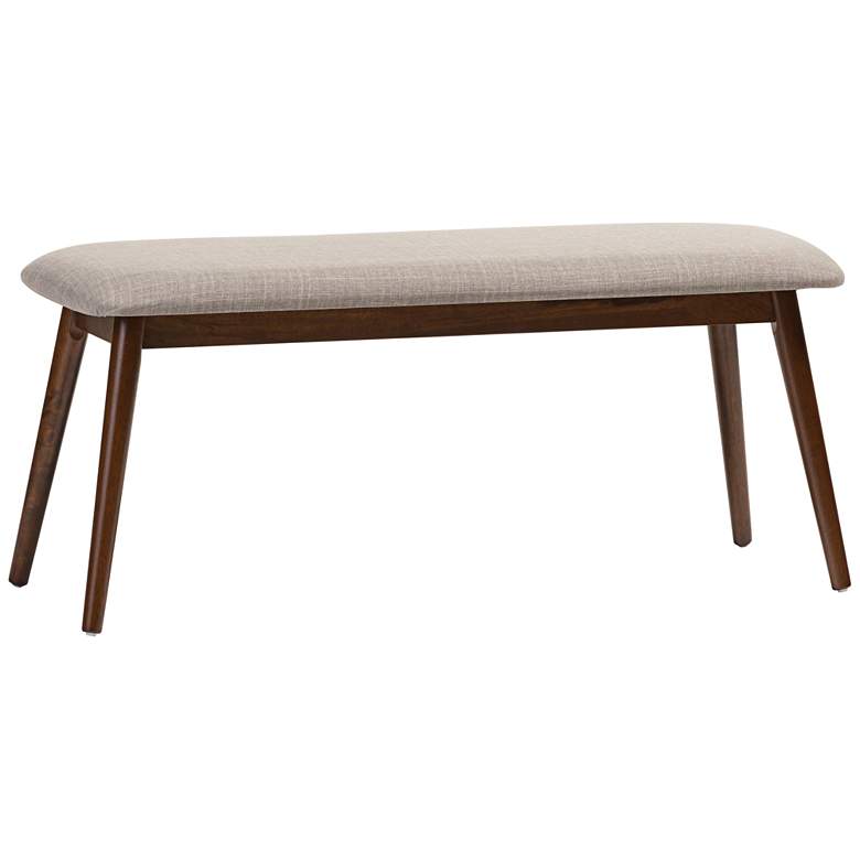 Baxton Studio 41&quot; Wide Flora Gray and Oak Wood Dining Bench