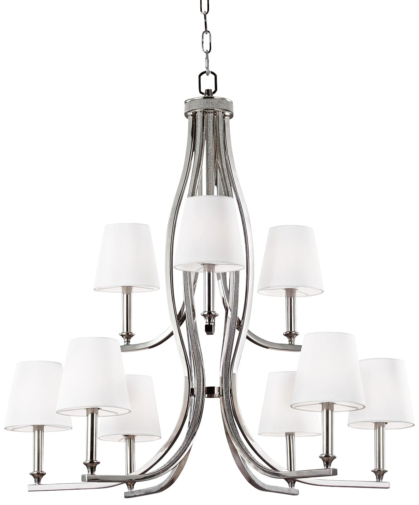Feiss Pave 33 1/2" Wide Polished Nickel Chandelier