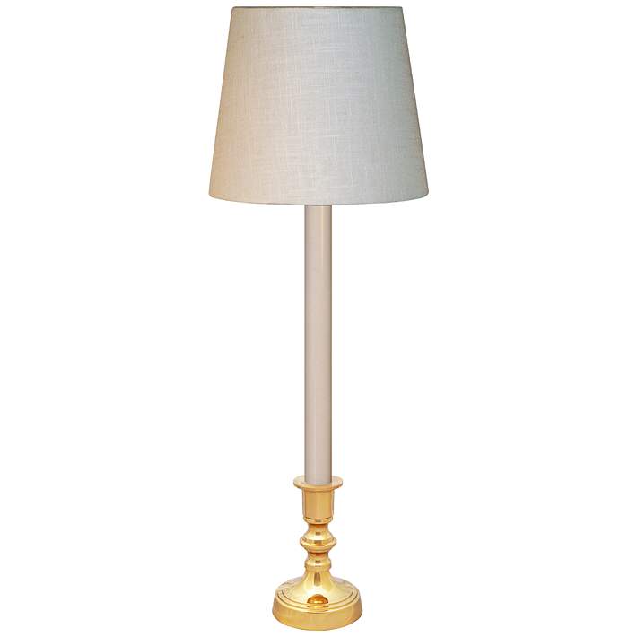 Simsbury Candlestick Style Polished, Brass Buffet Table Lamp