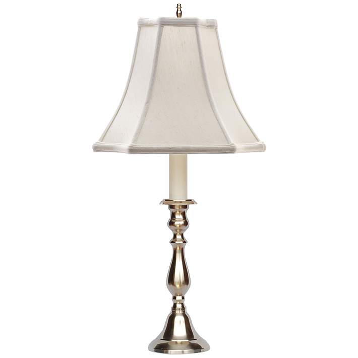 Weymouth Candlestick Pewter Table Lamp, Antique White Candlestick Table Lamp