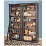 Toulouse 80&quot; Wide Ebony 6-Shelf Library Bookcase Wall