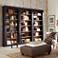 Toulouse 120" Wide Ebony 6-Shelf Library Bookcase Wall