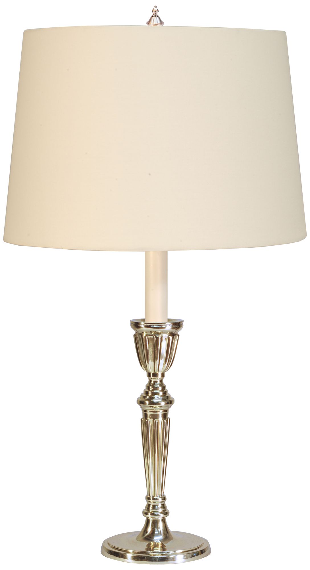 Fairfield Pewter Table Lamp with White Linen Shade