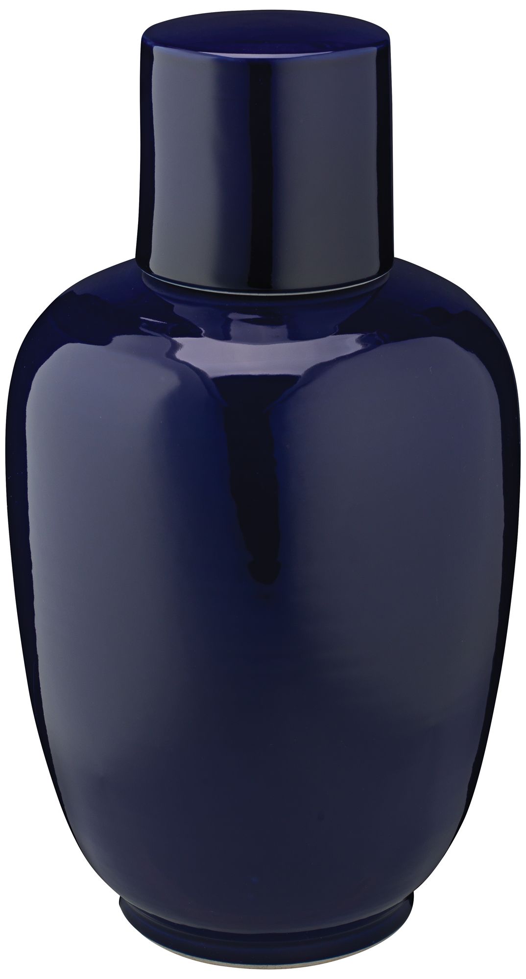Jamie Young 15" High Dynasty Navy Blue Ceramic Vase