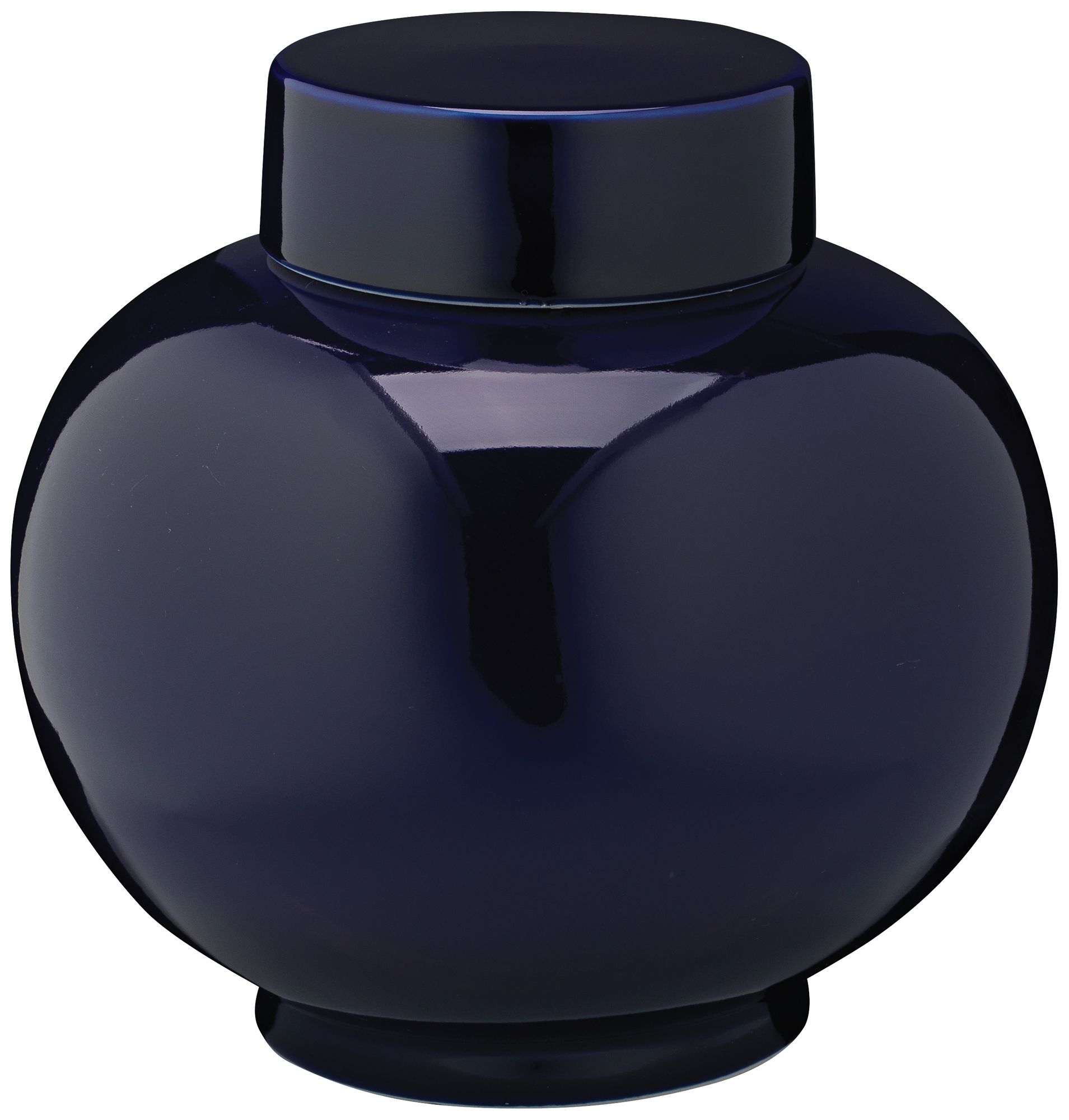 Jamie Young 9 1/4" Wide Dynasty Navy Blue Ceramic Vase