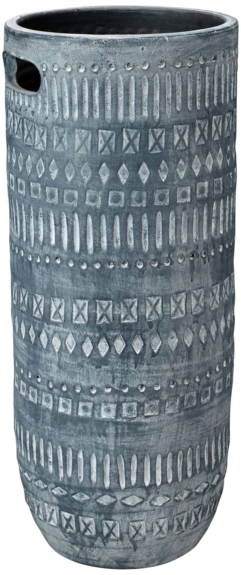 Zion Gray 24" High Southwest Rustic Ceramic Vase