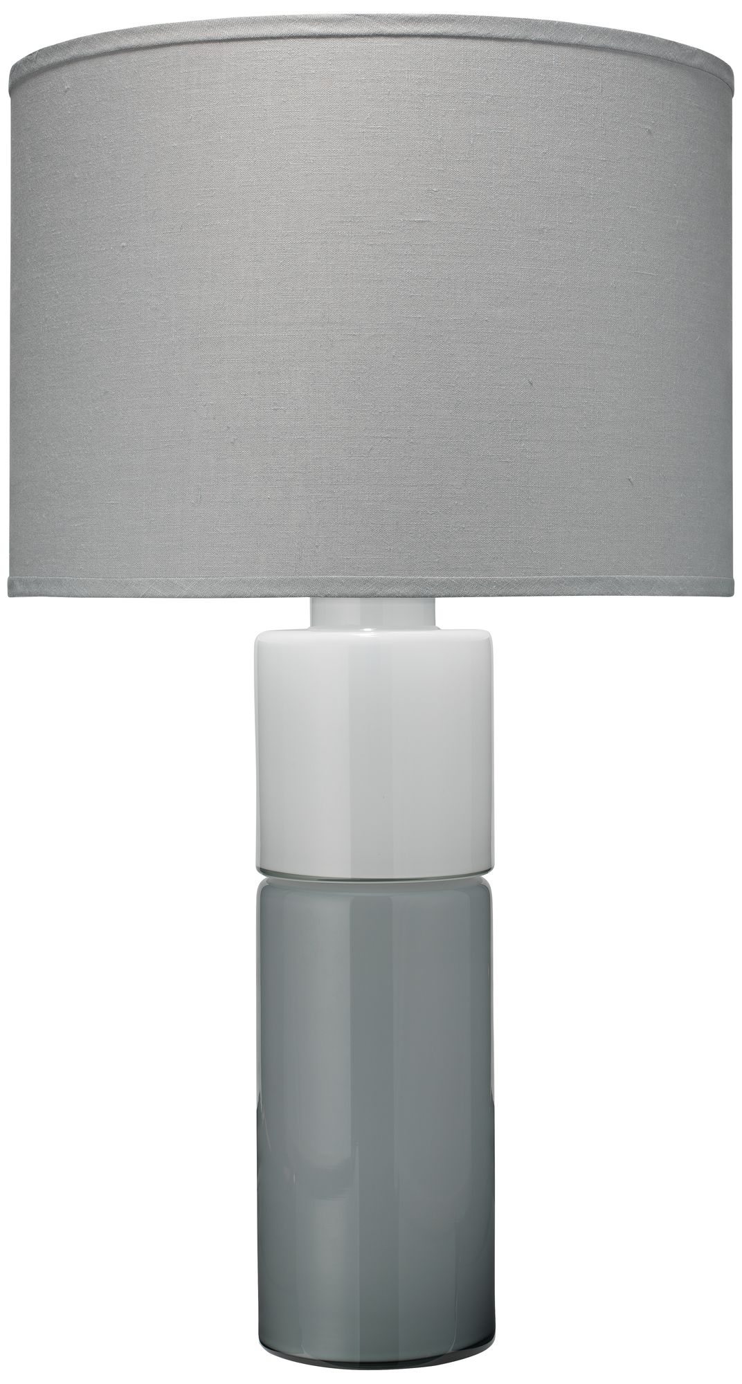 Jamie Young Copenhagen Gray and White Glass Table Lamp