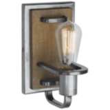Varaluz Lofty 9&quot; High Wheat and Recycled Steel Wall Sconce