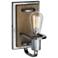 Varaluz Lofty 9" High Wheat and Recycled Steel Wall Sconce