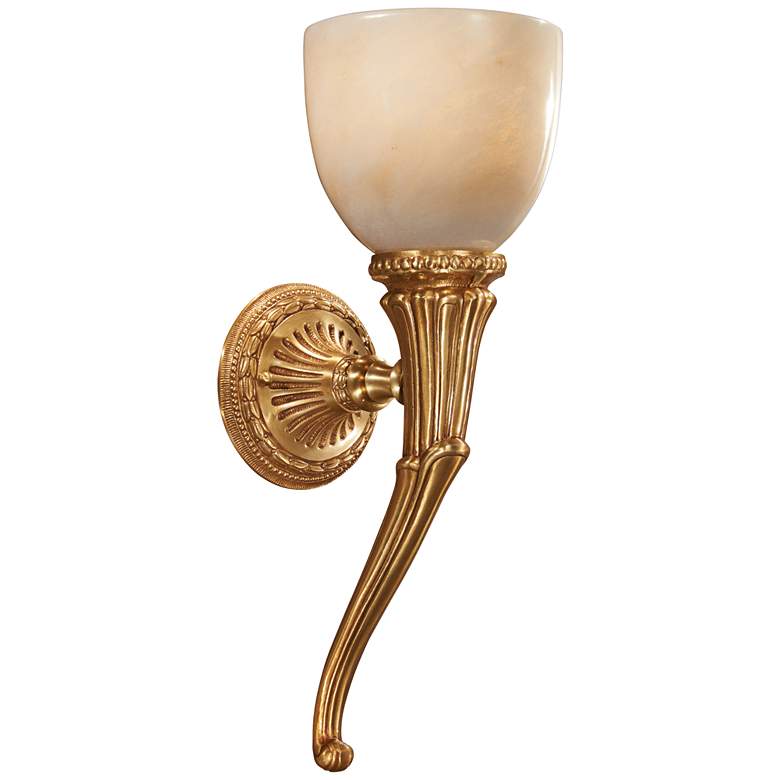 Image 2 Metropolitan 17 1/2"H French Gold Hand-Made Wall Sconce