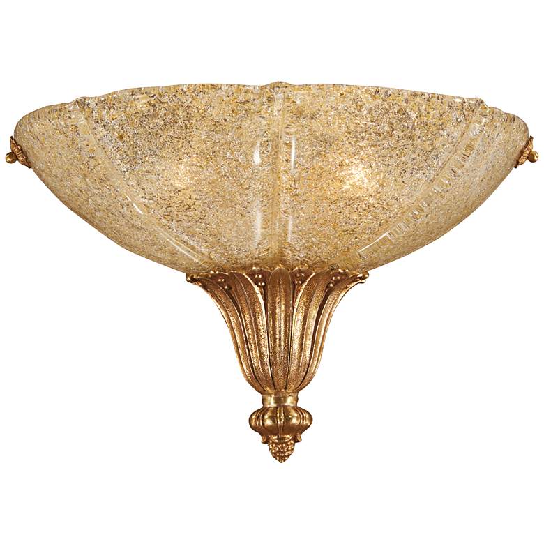 Metropolitan 9 3/4&quot;H French Gold Hand-Made Wall Sconce