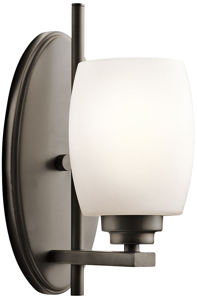 Eileen Olde Bronze 10 3/4" High Frosted Glass Wall Sconce