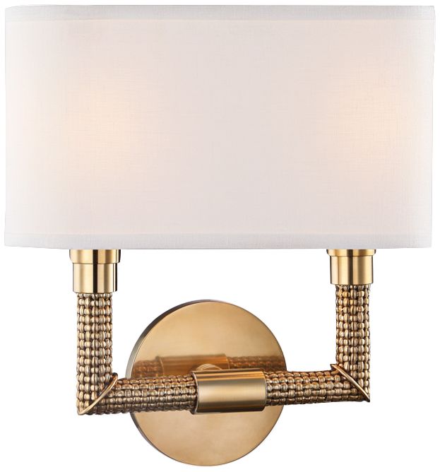 Hudson Valley Dubois 12 1/2"H Aged Brass Wall Sconce