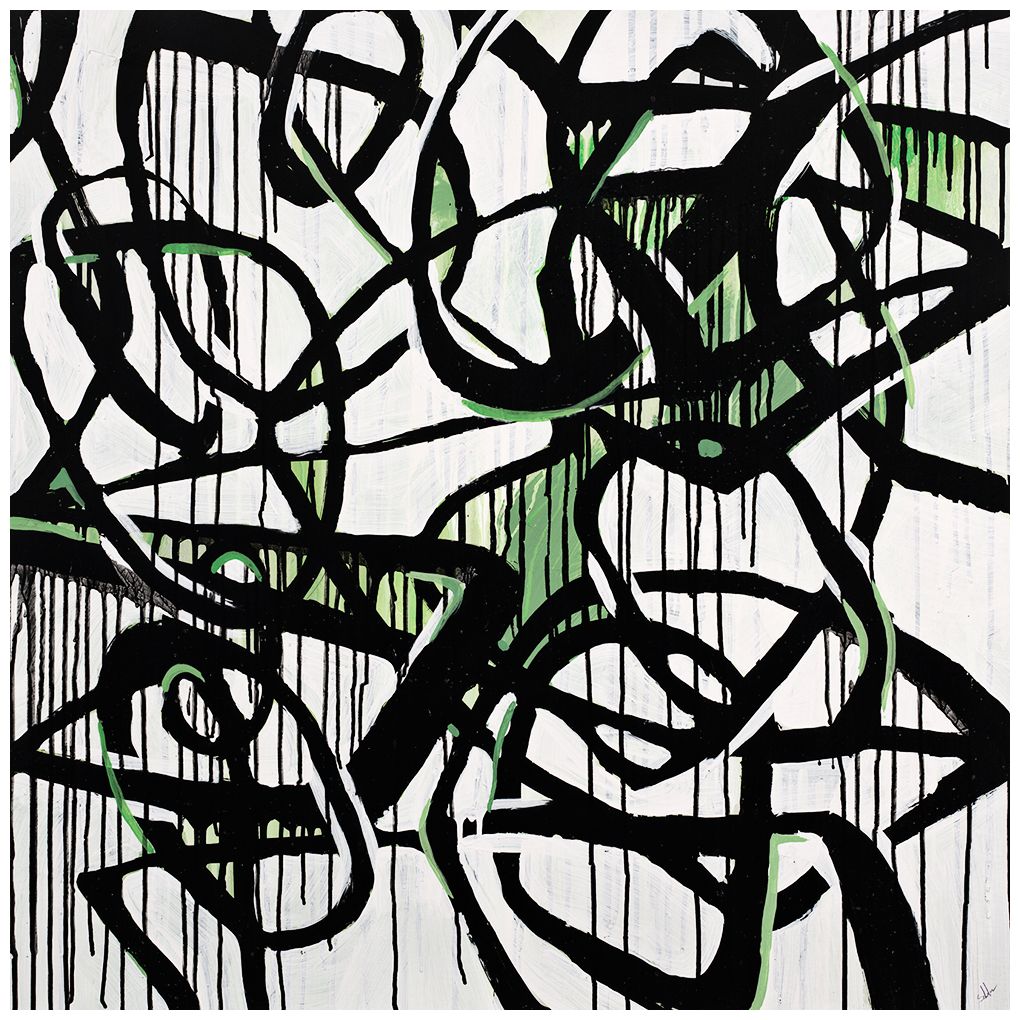 Merging Seams III 24" Square Stretched Canvas Wall Art