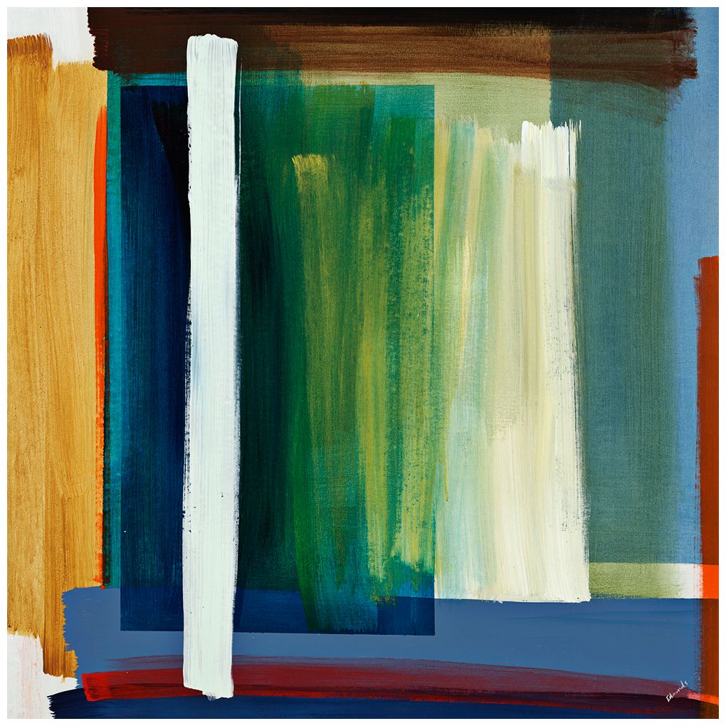 Museum Match II 24" Square Stretched Canvas Wall Art