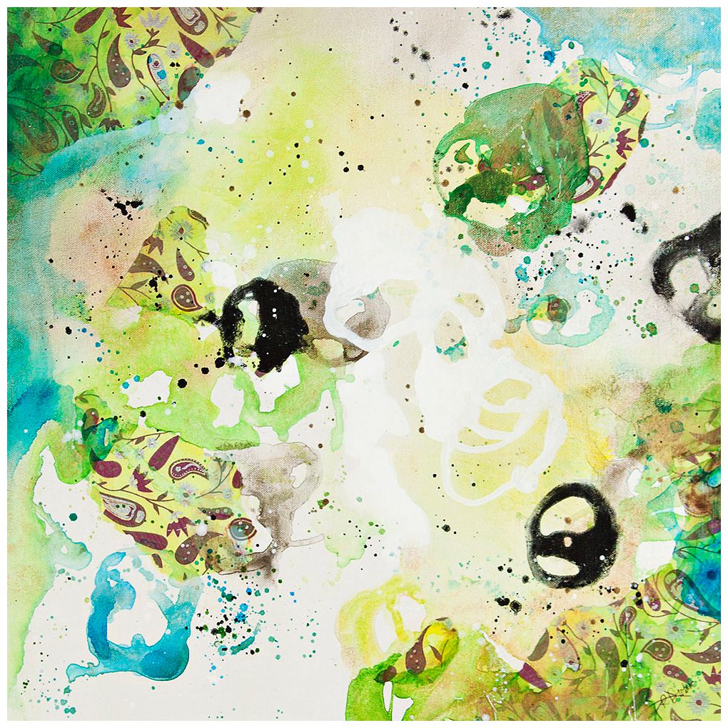 Color Garden VII 24" Square Stretched Canvas Wall Art