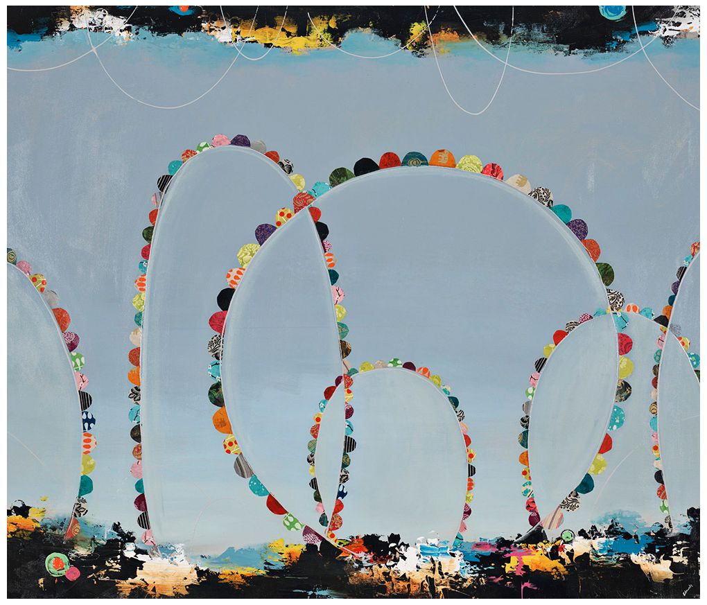 Amusement Day 30" Square Stretched Canvas Wall Art