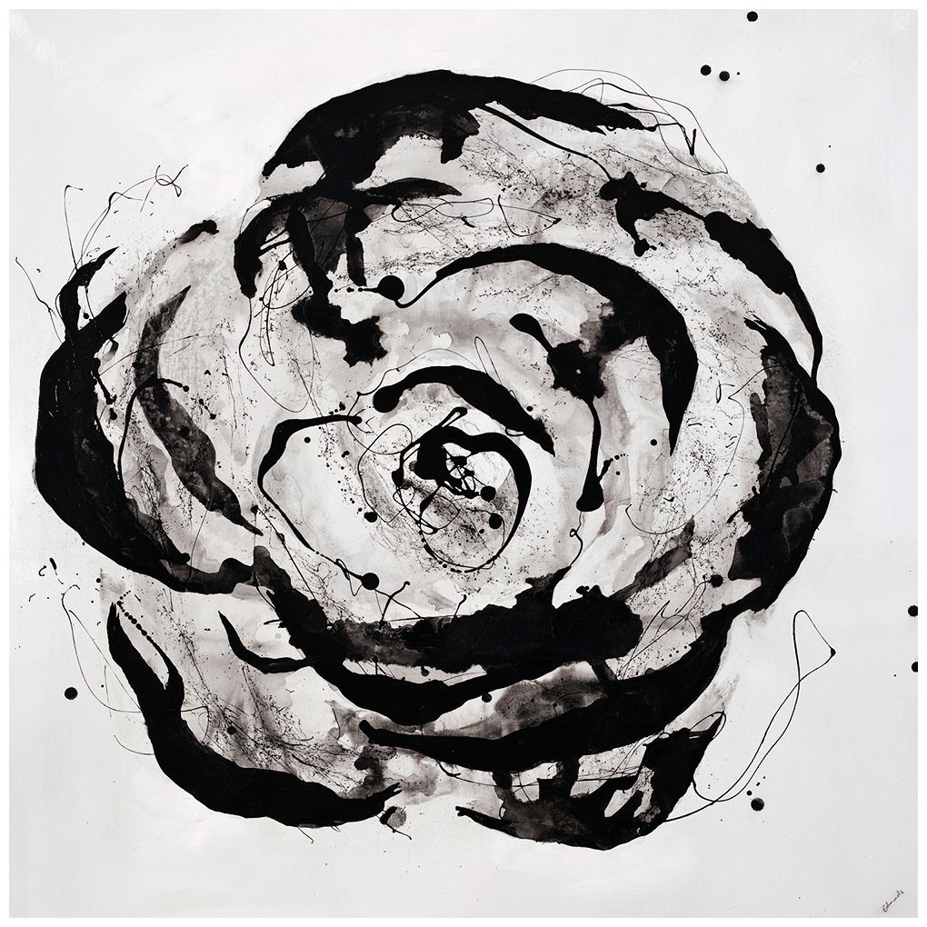 Black Beauty 30" Square Stretched Canvas Wall Art