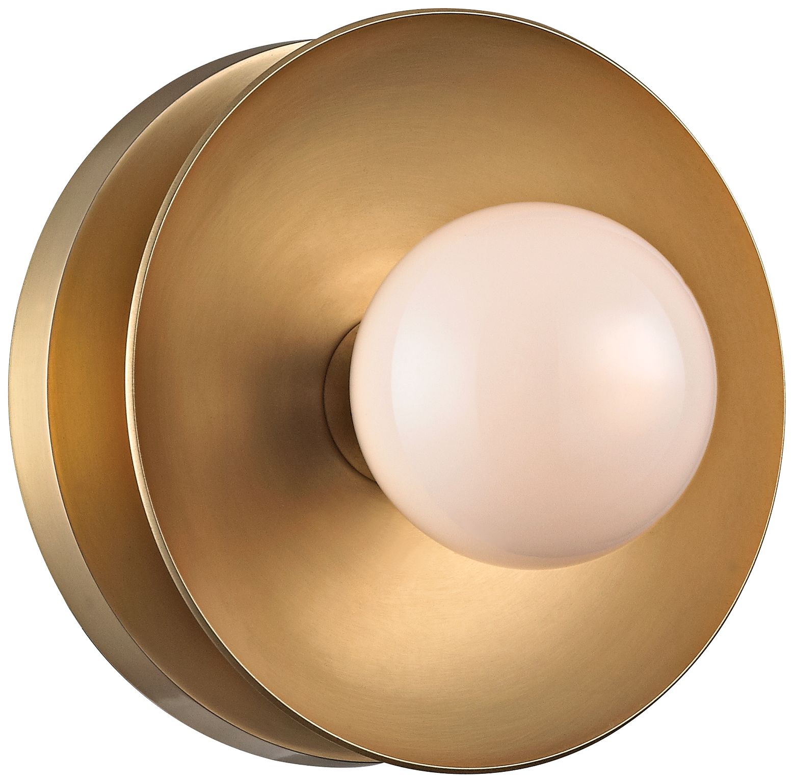 Hudson Valley Julien 4 3/4"H Aged Brass LED Wall Sconce