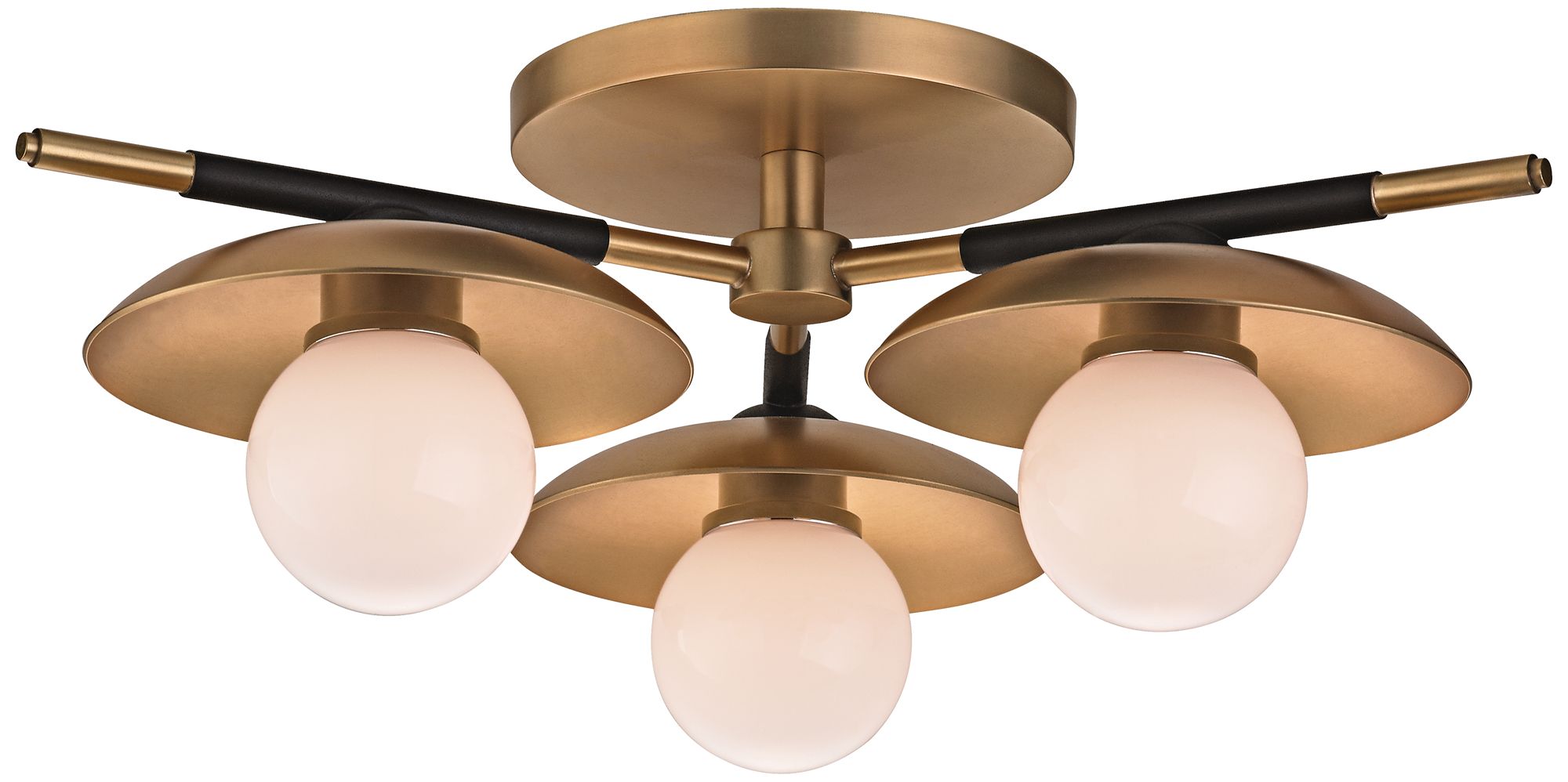 Hudson Valley Julien 13"W Aged Brass LED Ceiling Light