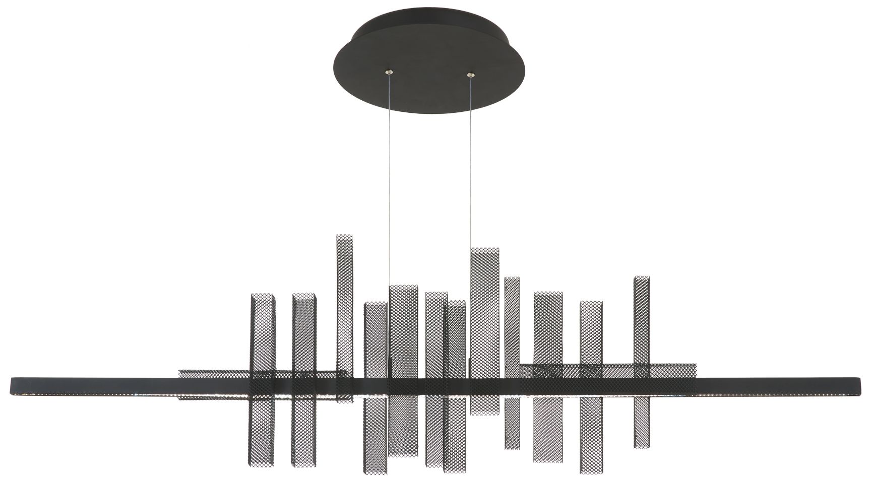 George Kovacs Alambre Led 13.75-in Coal Black Linear Chandelier