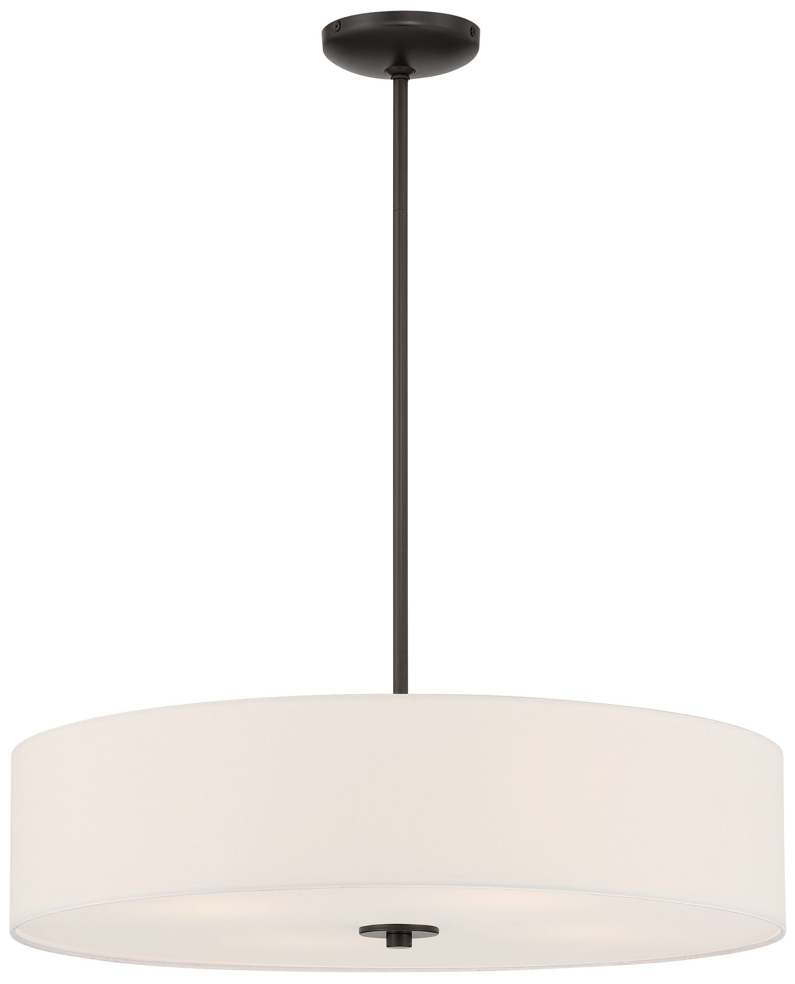 Access Mid Town 24" Wide 4-light Matte Black Led Pendant / Semi-flush
